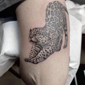 Fineline jaguar tattoo - Mathi