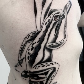 Trinkender frosch - Mathi